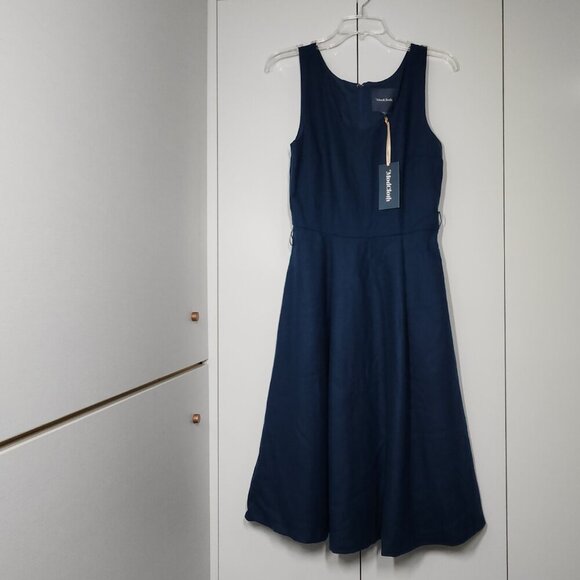 Modcloth Sleeveless Fit and Flare Dress Women's Size 6 Blue - Picture 1 of 9